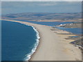 SY6576 : Chesil Beach: view from Portland by Chris Downer