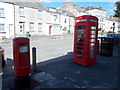 SY6971 : Portland: postbox № DT5 57 and phone, Straits by Chris Downer