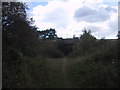 Footpath under the railway near the site of Yarnton Junction Station