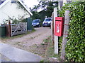 TM0981 : Hall Lane Postbox & entrance to Witsend by Geographer