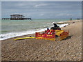 TQ3003 : Lifeguards on Brighton beach by David Hawgood
