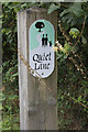 Quiet lane designation sign