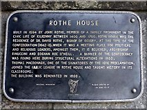 S5056 : Plaque, Rothe House, Kilkenny by Kenneth  Allen