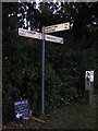 TM1284 : Roadsign on Heywood Road by Geographer