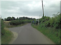 Chalk Vale junction with lane to Up Somborne