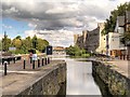 SK7953 : River Trent, Town Lock and Newark Castle by David Dixon