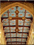SK7953 : The Parish Church of St Mary Magdalene - Chancel Ceiling and Hanging Cross by David Dixon