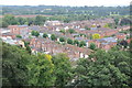 View over centre of Pershore from the Abbey tower