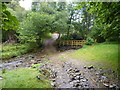 Hoaroak Water, bridleway, ford and footbridge