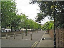 TQ3276 : Daneville Road, Camberwell Green, pedestrian section by Robin Stott