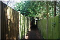 Urban footpath off Highfield Gardens