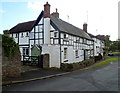 SO4051 : Black and white cottages in Bell Square, Weobley by Jaggery