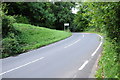 The A466 passing through Buckholt Wood