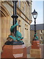 Lerwick: dolphin lampposts at the Town Hall