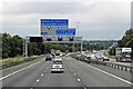 SP2385 : M6 Approaching Junction 3A by David Dixon