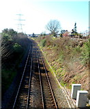 SH5271 : West towards Llanfairpwll railway station by Jaggery