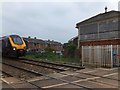 Train to Exeter passing Stoke Canon signal box