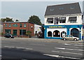 Hairdressers shop above an empty Blockbuster Video Express in Fforestfach Swansea