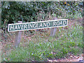 TG1718 : Haveringland Road sign by Geographer