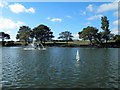 Model yacht on the lake at Cleethorpes