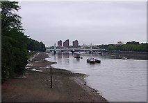 TQ2877 : River Thames, upstream from Chelsea Bridge by Ian Taylor