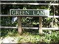 Green Lane sign