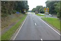 Approach to junction for Cuddington on the A556