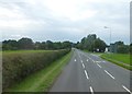 The entrance to Tarvin Sands Fishery off the A54