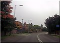 A488 approaching church in Hanwood