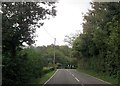 Sharp bend on A488 near The Waterwheel