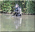 TQ1784 : Police diver in the Grand Union Canal by David Hawgood