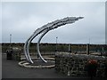 "The Leap of Faith" sculpture at Ballycastle Harbour