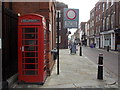 Rochester: red phone box by the Guildhall