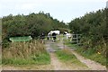 Horses at the entrance to Coed y Barch