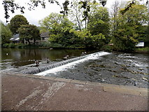 SK2268 : Wye weir at Bakewell by Jaggery