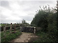 Blocked lane near Tyers Hall Farm