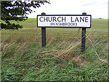 TM1041 : Church Lane sign by Geographer