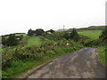 View west along the road linking Ballycarry and Rathlin Harbour