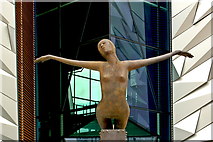 J3575 : Belfast - Titanic Quarter - Sculpture at Entrance to Titanic Belfast by Joseph Mischyshyn