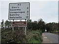 Distance sign on the A2 (Whitepark Road)