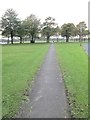 Footpath across Savile Park - viewed from Savile Park