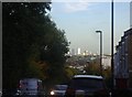 View of Canary Wharf from Hazelville Road