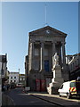 Penzance: the Market House and Davy statue