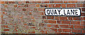 TL8741 : Quay Lane sign by Geographer