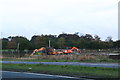 Dinosaurs grazing by Laceby Roundabout