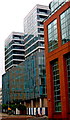 Belfast City Centre - Portion of Hilton Hotel and South Side of New Building along Oxford Street 