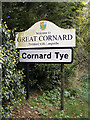 TL9041 : Cornard Tye Village name sign by Geographer