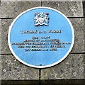 SJ8398 : Blue plaque: Thomas de la Warre by Gerald England
