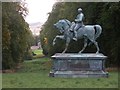 NU0525 : Mounted statue and woodland ride, Chillingham Castle by Roger Cornfoot