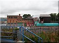 Industrial buildings between Railway Street and the Belfast/Coleraine railway line